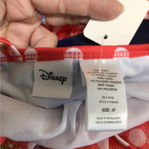 Disney Girls Minnie Mouse Swimsuit Size 4T ~ Excellent 🏖️⛱️🏝️ - Picture 14 of 16